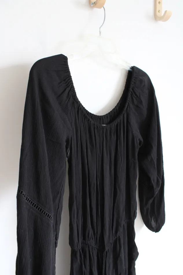 Mossimo Supply Co Rings Mossimo Black Wide Neck Romper M