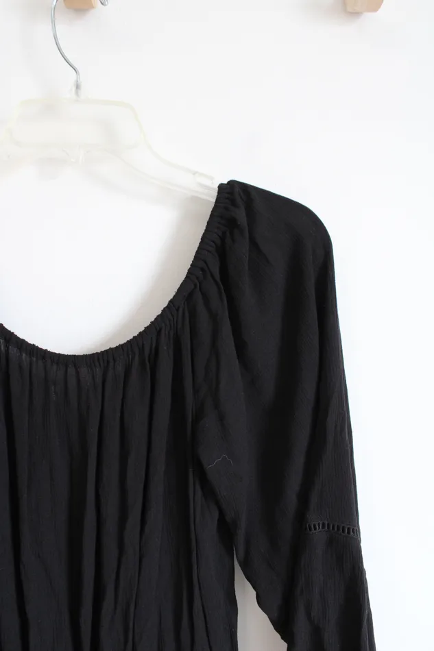Mossimo Supply Co Rings Mossimo Black Wide Neck Romper M