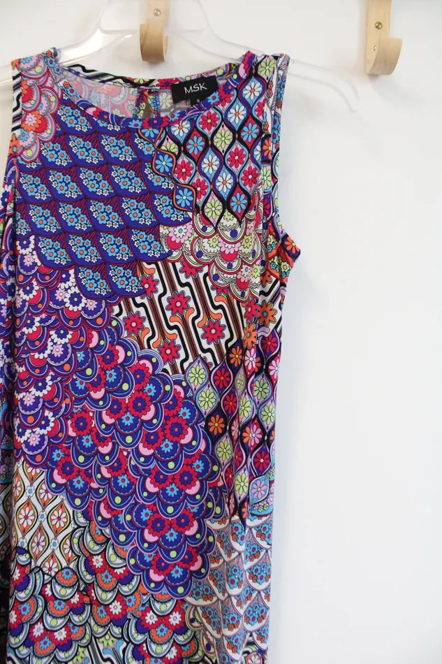 MSK Colorful Floral Maxi Dress S MSK Rings
