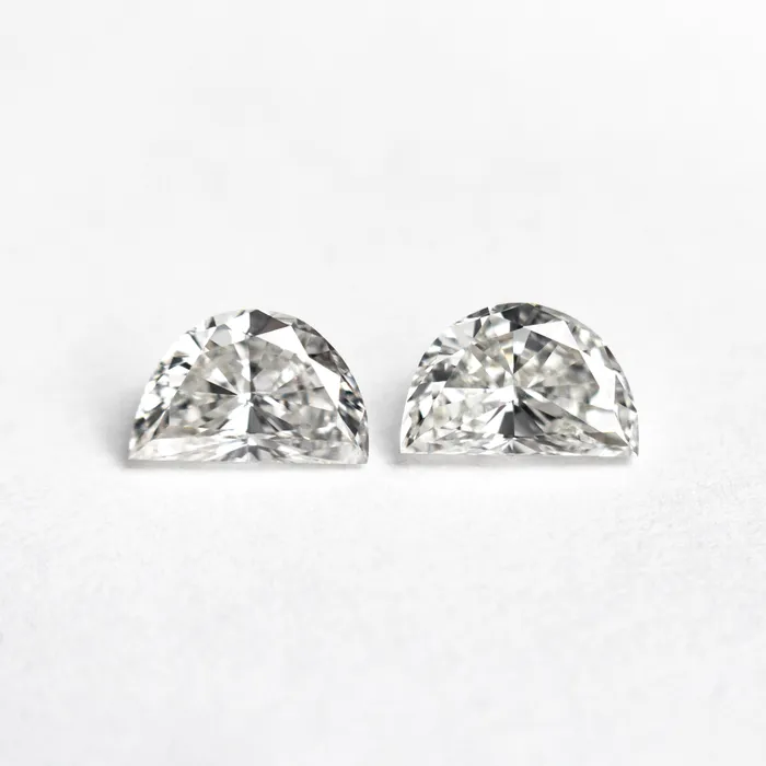 Necklaces 076cttw 2pc 564x359x254mm 567x362x245mm VS EF Half Moon Brilliant Matching Pair 2552001 Misfit Diamonds