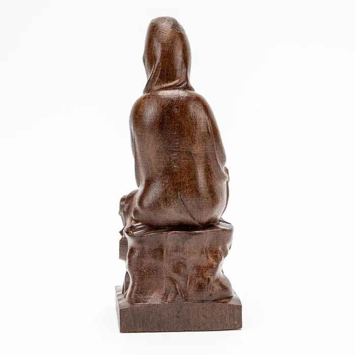 Necklaces Eastern Elm Wooden Kuan Yin with Scepter Statue 9