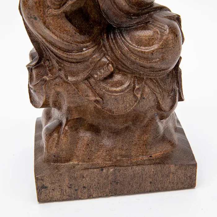 Necklaces Eastern Elm Wooden Kuan Yin with Scepter Statue 9