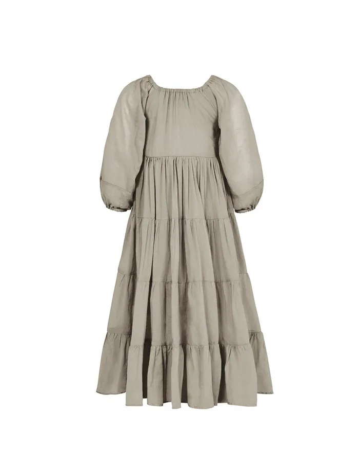 Necklaces Erika Pea Brielle Full Sleeve Tiered Little Girls Dress