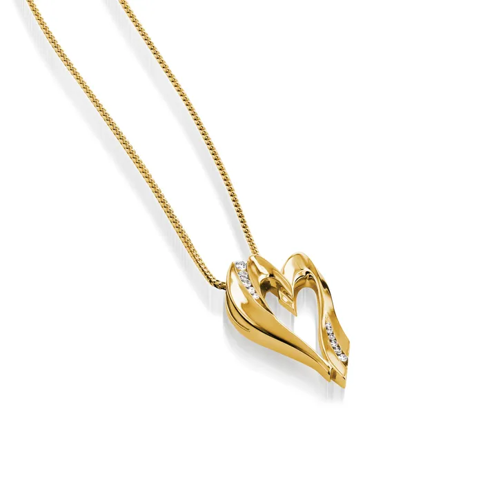 Necklaces John Atencio Cherish Diamond Heart Pendant Necklace