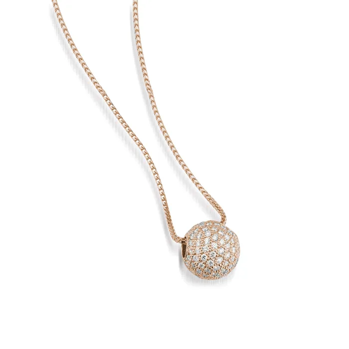 Necklaces John Atencio Essence Pave Diamond Ball Pendant Necklace