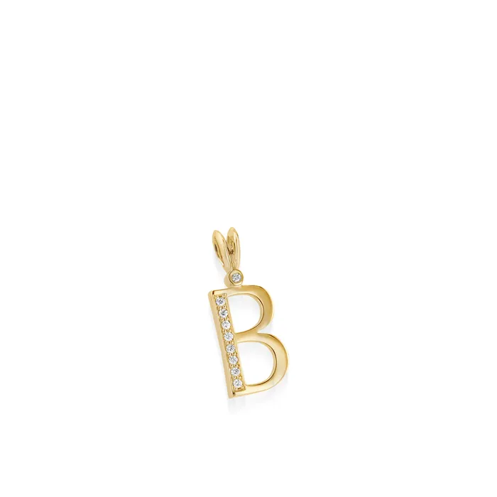 Necklaces John Atencio Initial B Diamond Medallion Pendant
