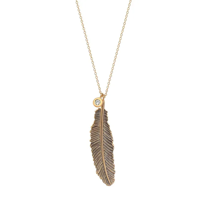 Necklaces Kismet by Milka Maxi Feather Necklace