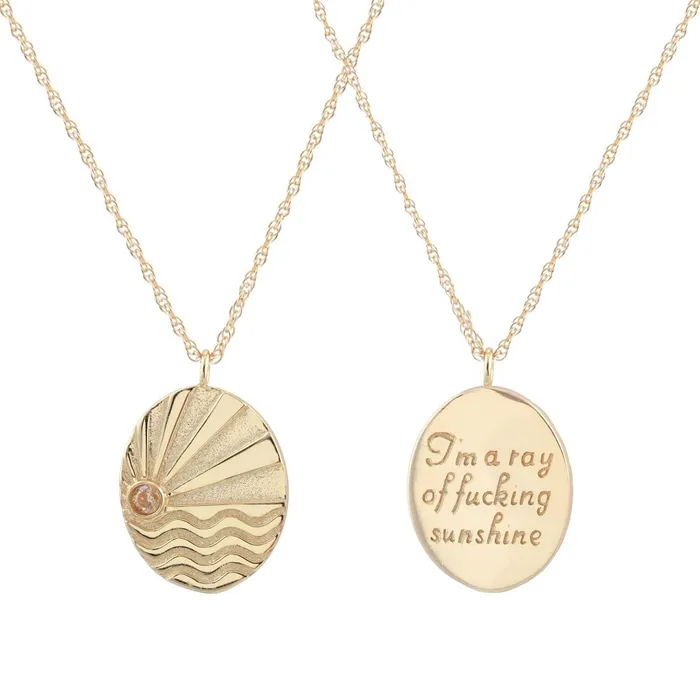 Necklaces Kris Nations Ray of Sunshine Charm Necklace