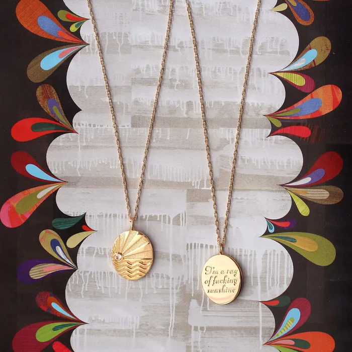 Necklaces Kris Nations Ray of Sunshine Charm Necklace