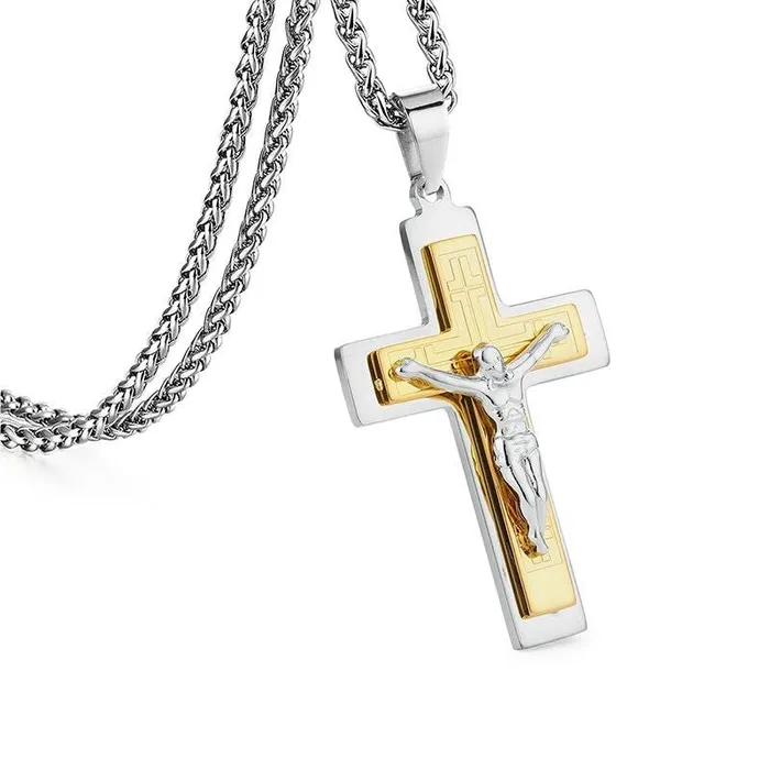 Necklaces Lords Guidance Mens Christian Necklace br High End Crucifix
