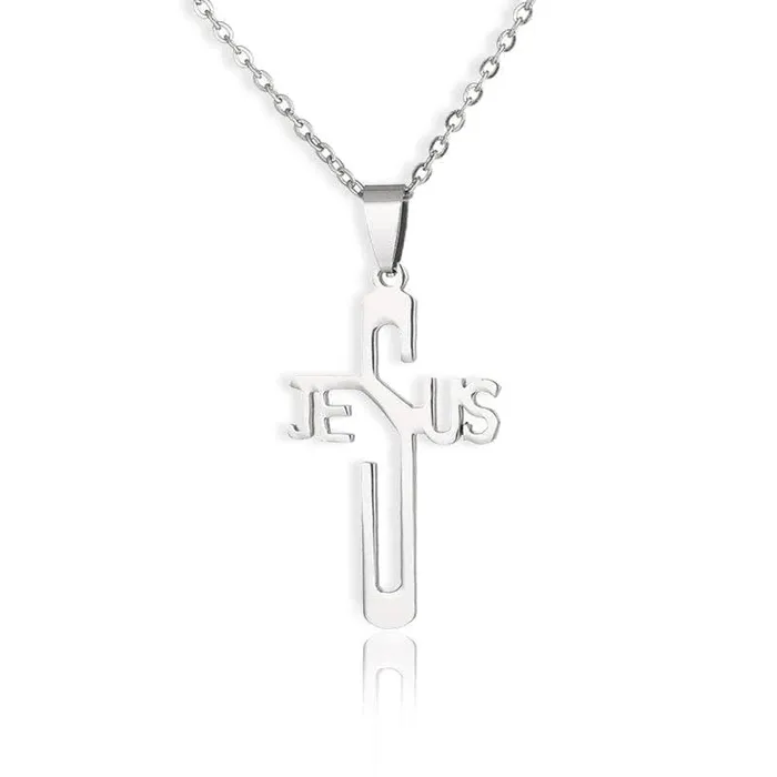 Necklaces Mens Christian Necklace br Jesus Name Lords Guidance