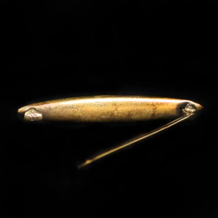 Necklaces OTC Victorian 14k Yellow Gold Seed Pearl Bar Pin