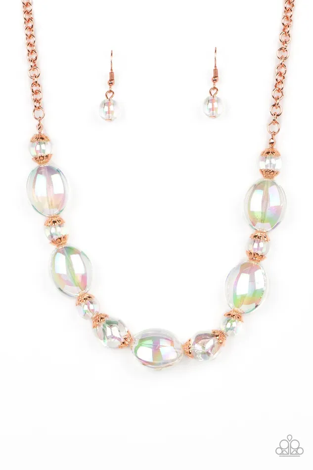 Necklaces Paparazzi Accessories Prismatic Magic Copper