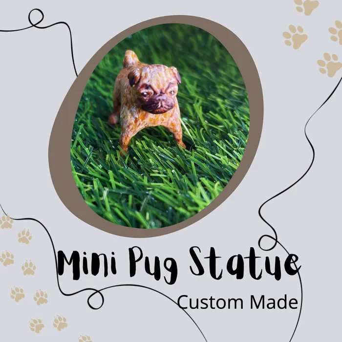 Necklaces Pug Dog Statue 112 Scale Miniature Pug Custom Made Pet Statue Portraits by NC Necklaces Pug Dog Statue 112 Scale Miniature Pug Custom Made Pet Statue Portraits by NC