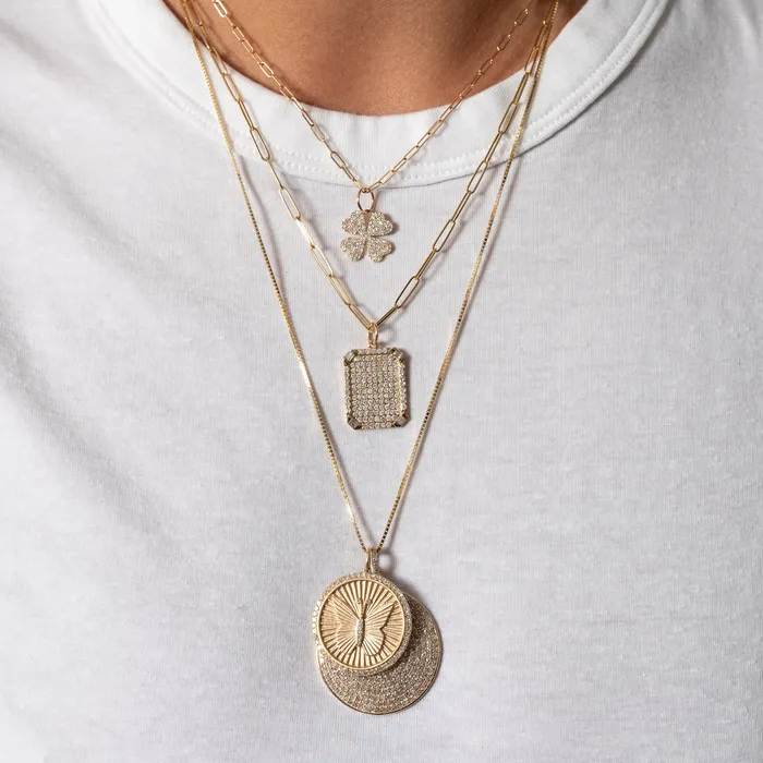 Necklaces RACHEL LYNN CHICAGO 14 Karat Yellow Gold Solid Itsy Paperclip Chain
