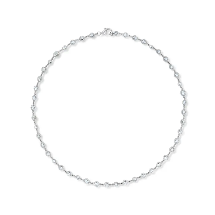 Necklaces Stephen Silver 663 Carat Diamond Station Chain Necklace