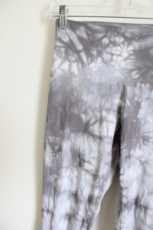 NEW Garage Favorite Ultra High Rise Gray Tie Dye Leggings S Rue 21 Earrings