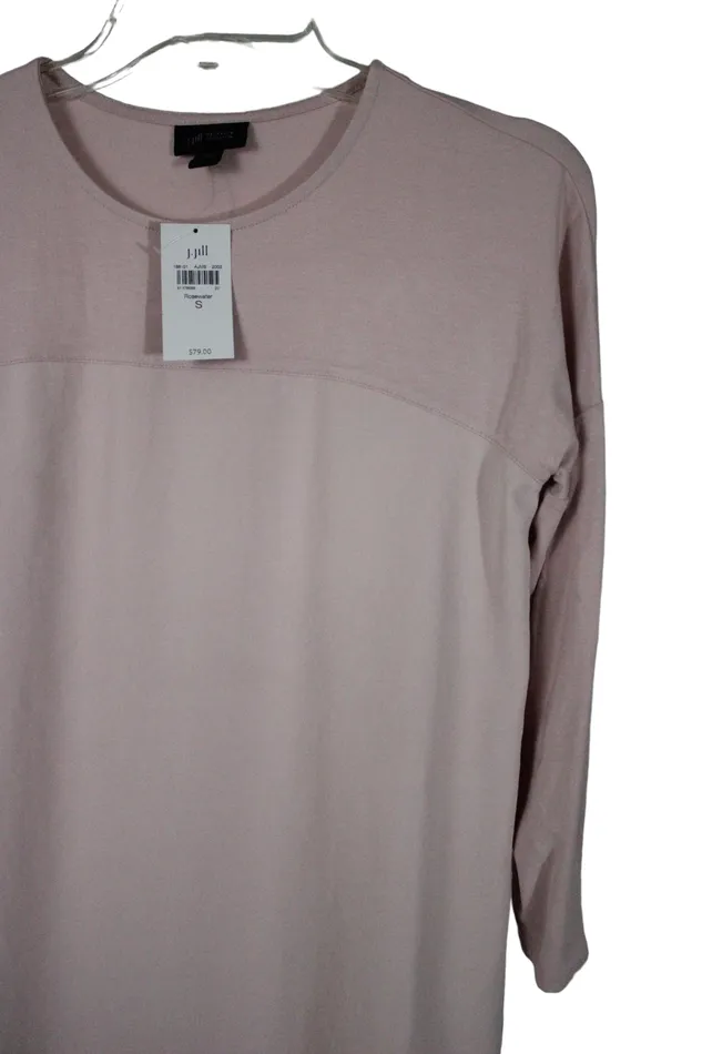 NEW JJill Wearever Collection Pale Pink Rosewater Top S JJill Earrings