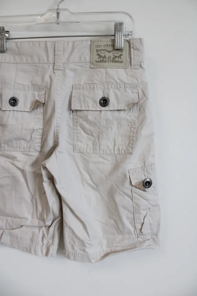 NEW Levis Tan Cargo Shorts 8 Levis Earrings