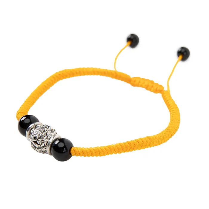Nirvana Mala Adjustable Yellow Om Mani Bracelet Bracelets