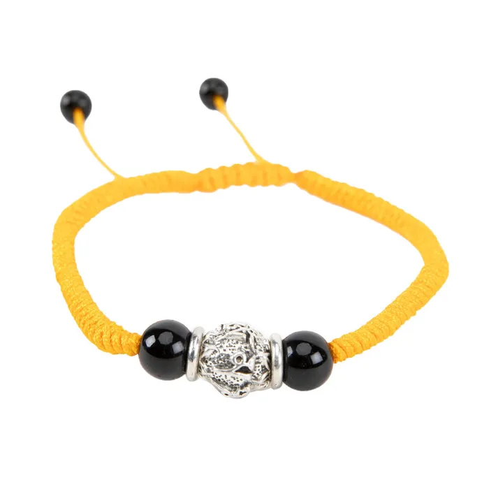 Nirvana Mala Adjustable Yellow Om Mani Bracelet Bracelets
