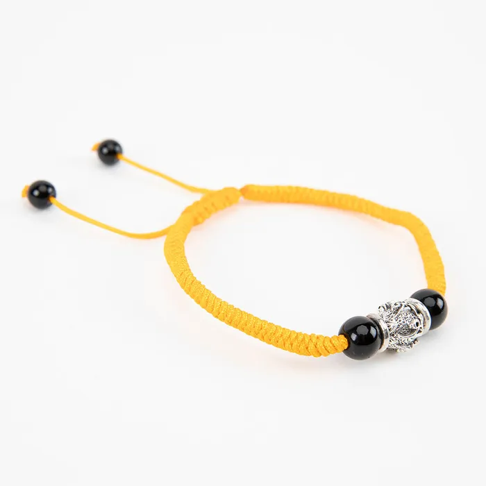 Nirvana Mala Adjustable Yellow Om Mani Bracelet Bracelets