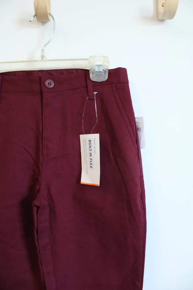 Old Navy NEW Old Navy BuiltIn Flex Straight Red Pants Youth 10 Earrings