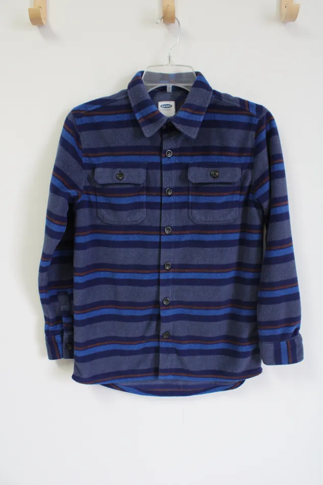 Old Navy Rings Old Navy Blue Fleece Button Down Shirt 1416