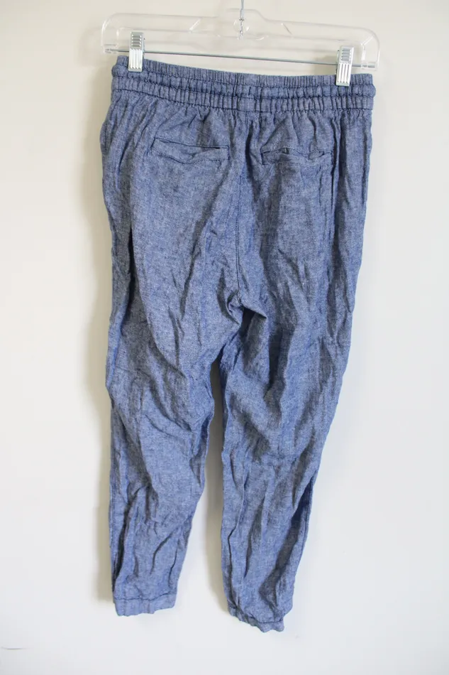 Old Navy Rings Old Navy Linen Blend Blue Ankle Pant XS