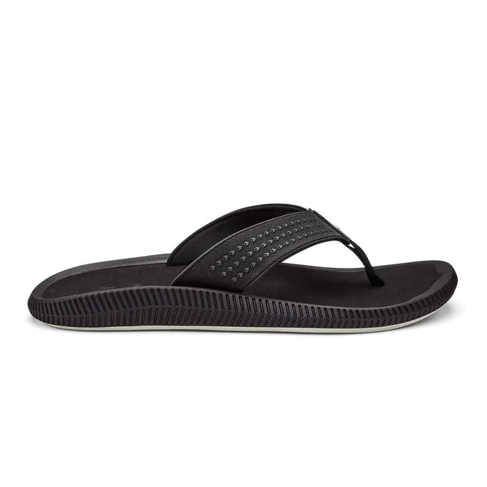 OLUKAI Rings OluKai Ulele Mens Sandal Black on Black
