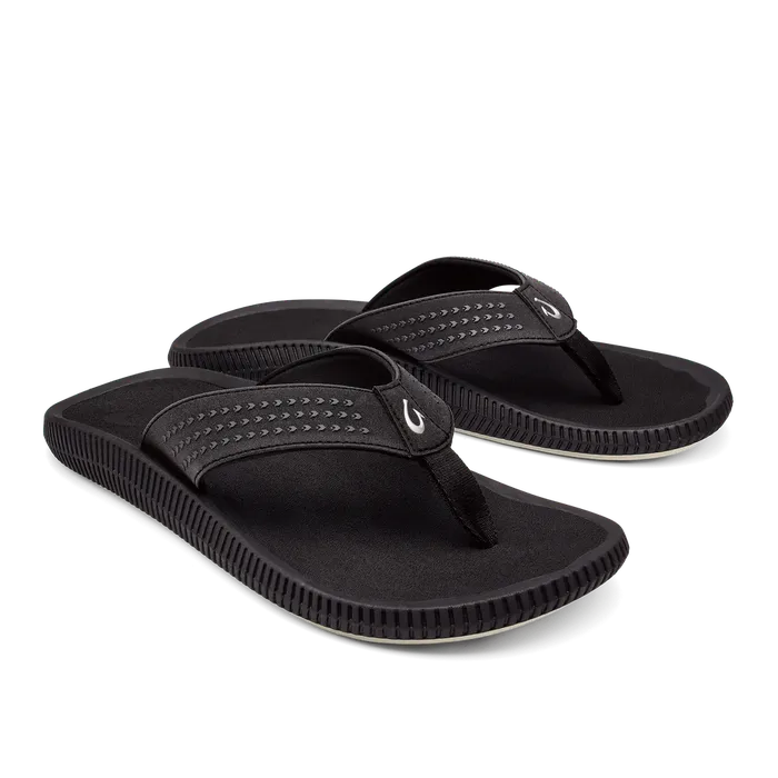 OLUKAI Rings OluKai Ulele Mens Sandal Black on Black