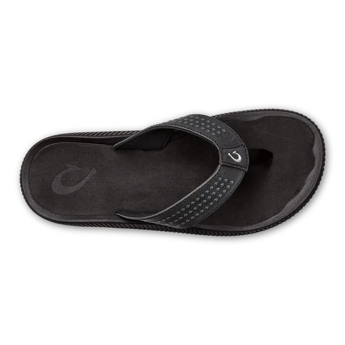 OLUKAI Rings OluKai Ulele Mens Sandal Black on Black