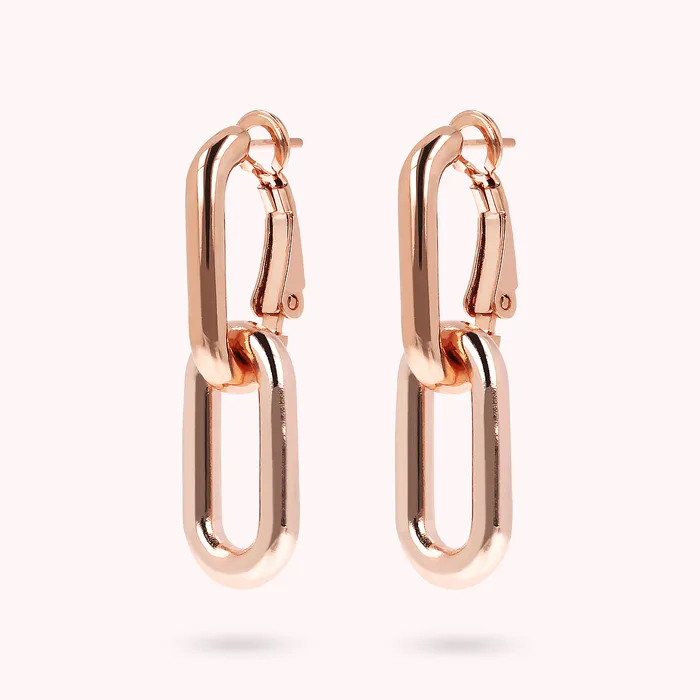 Orecchini Pendenti con Maglia Forzatina Allungata Bronzallure Earrings