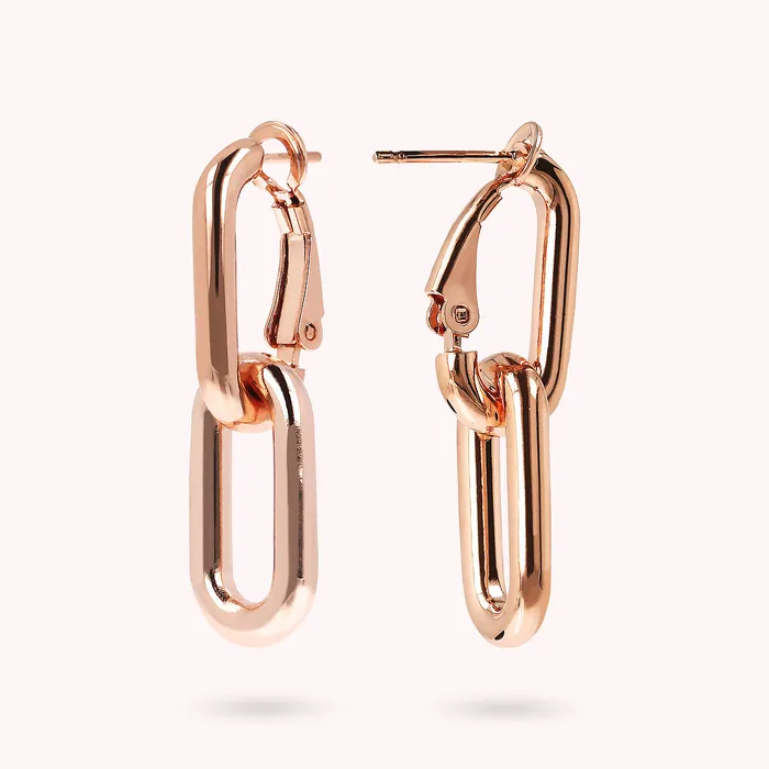 Orecchini Pendenti con Maglia Forzatina Allungata Bronzallure Earrings