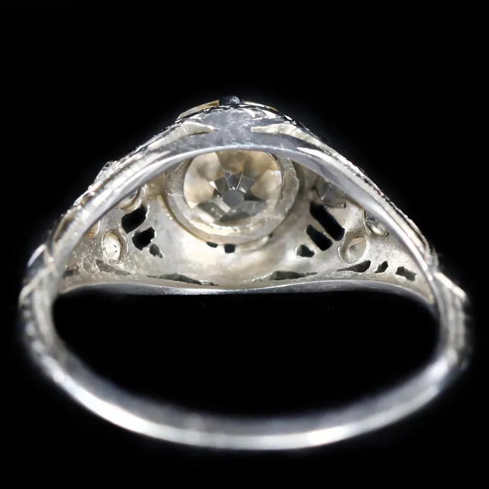 OTC Rings Art Deco 120 Carat Old Mine Cut Diamond Engagement Ring
