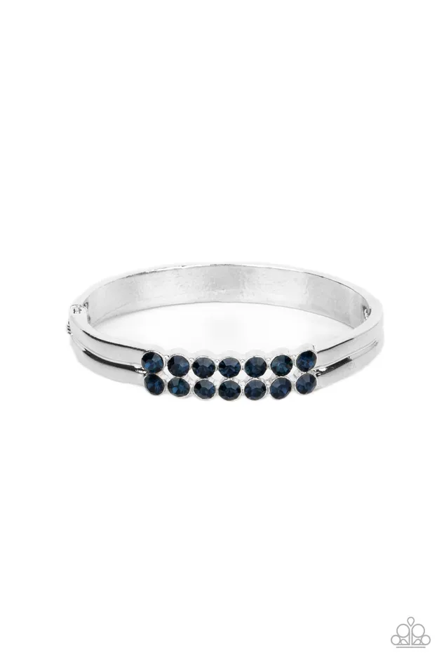 Paparazzi Accessories Doubled Down Dazzle Blue Rings