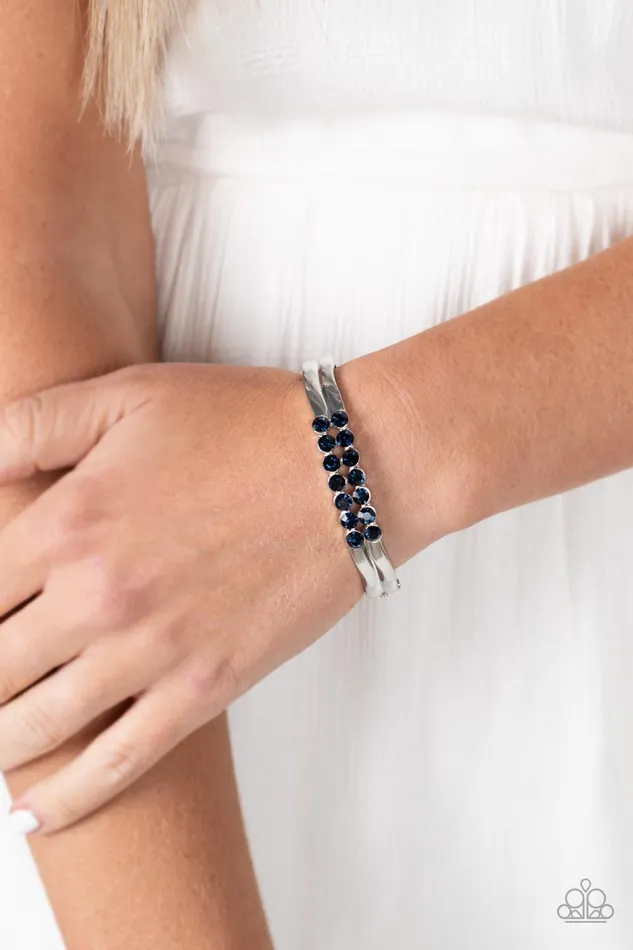 Paparazzi Accessories Doubled Down Dazzle Blue Rings