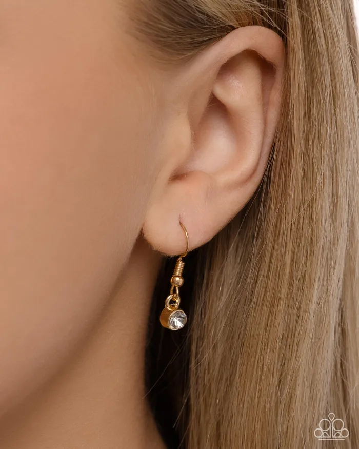 Paparazzi Accessories Earrings Garden Gaze Gold