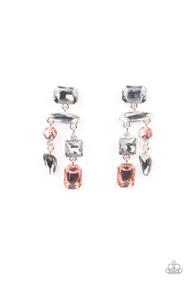Paparazzi Accessories Earrings Hazard Pay Multi