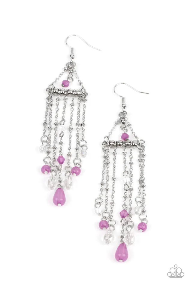 Paparazzi Accessories Earrings Marina Breeze Purple