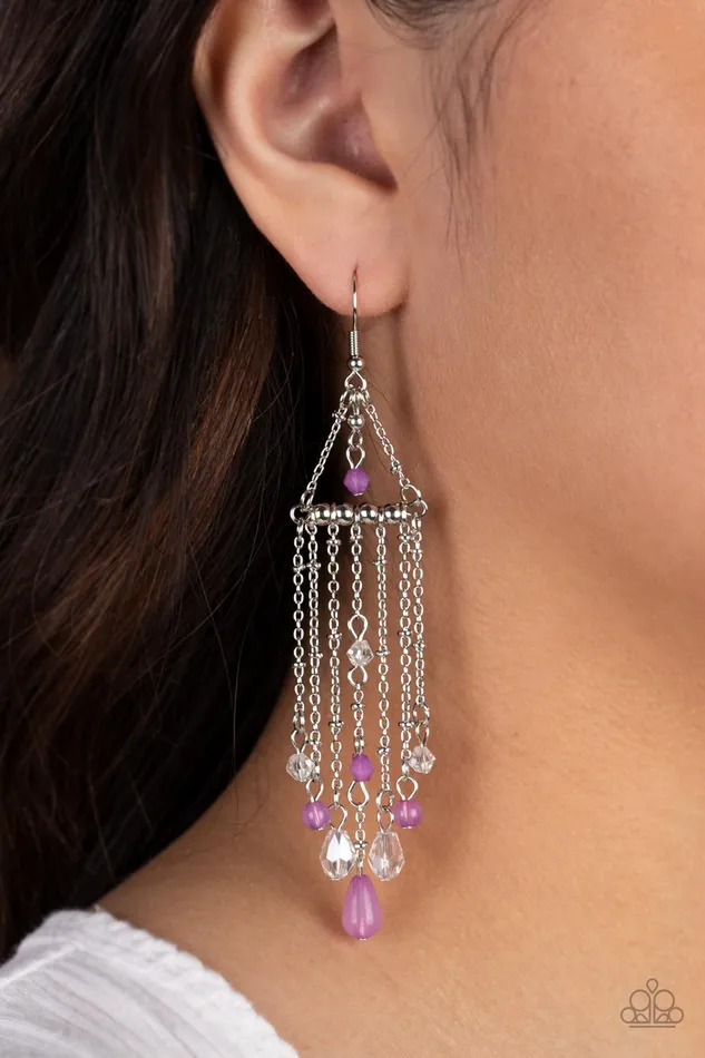 Paparazzi Accessories Earrings Marina Breeze Purple