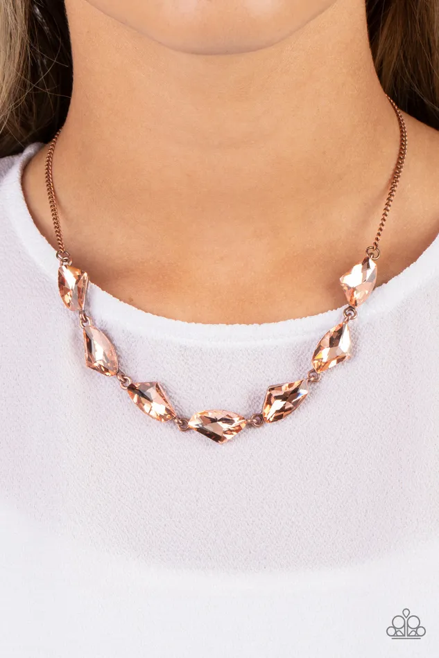 Paparazzi Accessories Earrings Raw Rapture Copper
