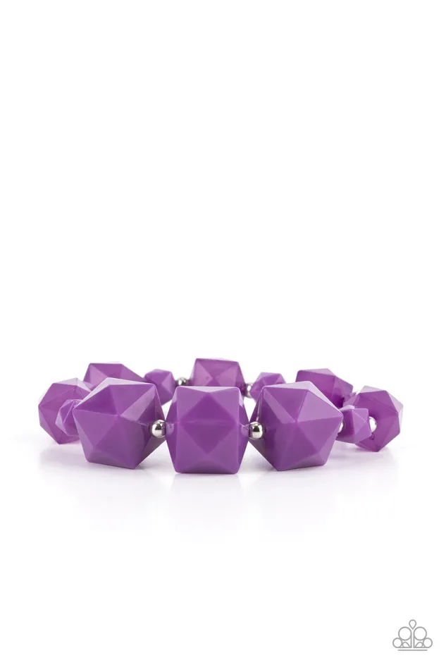 Paparazzi Accessories Earrings Trendsetting Tourist Purple