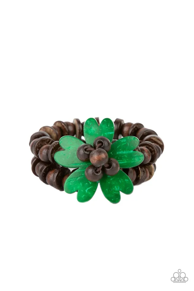 Paparazzi Accessories Earrings Tropical Flavor Green