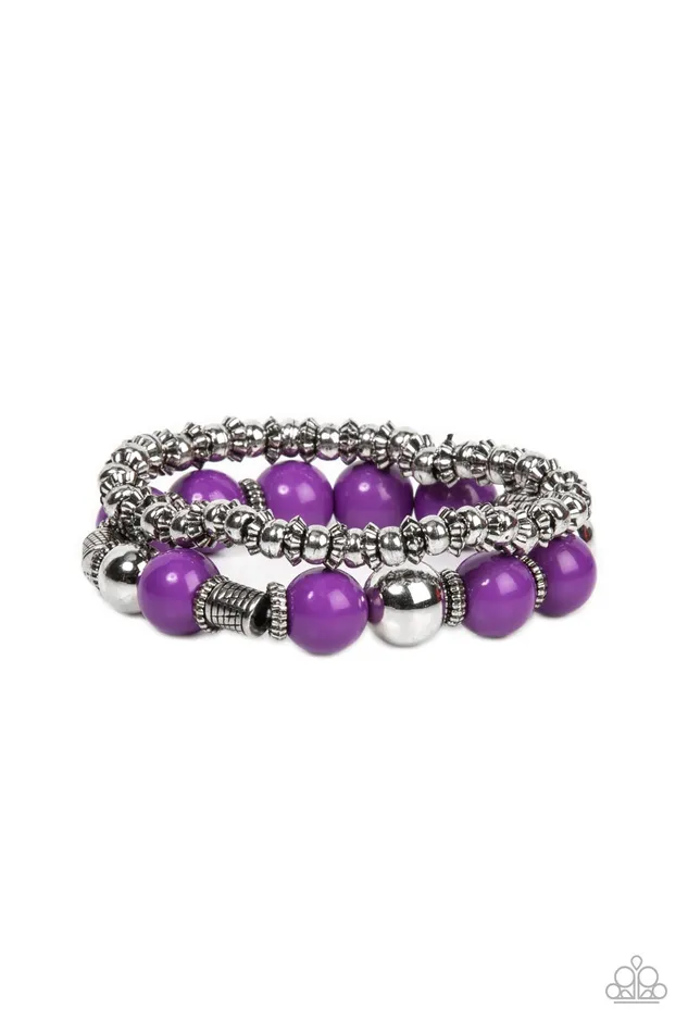 Paparazzi Accessories Earrings Walk This SWAY Purple