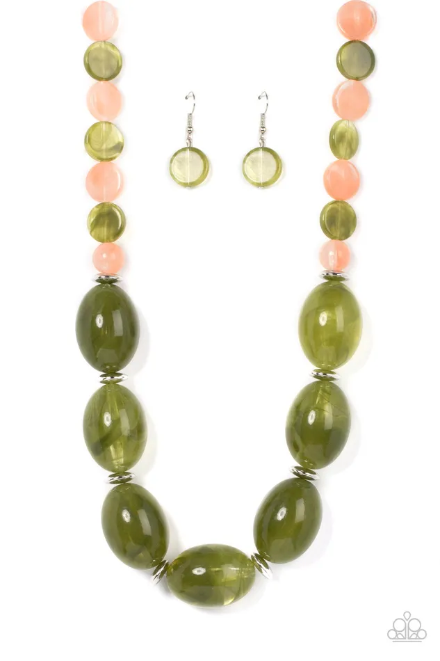 Paparazzi Accessories Necklaces Belle of the Beach Green