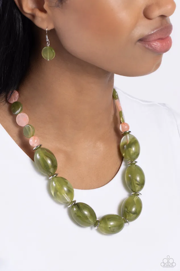 Paparazzi Accessories Necklaces Belle of the Beach Green
