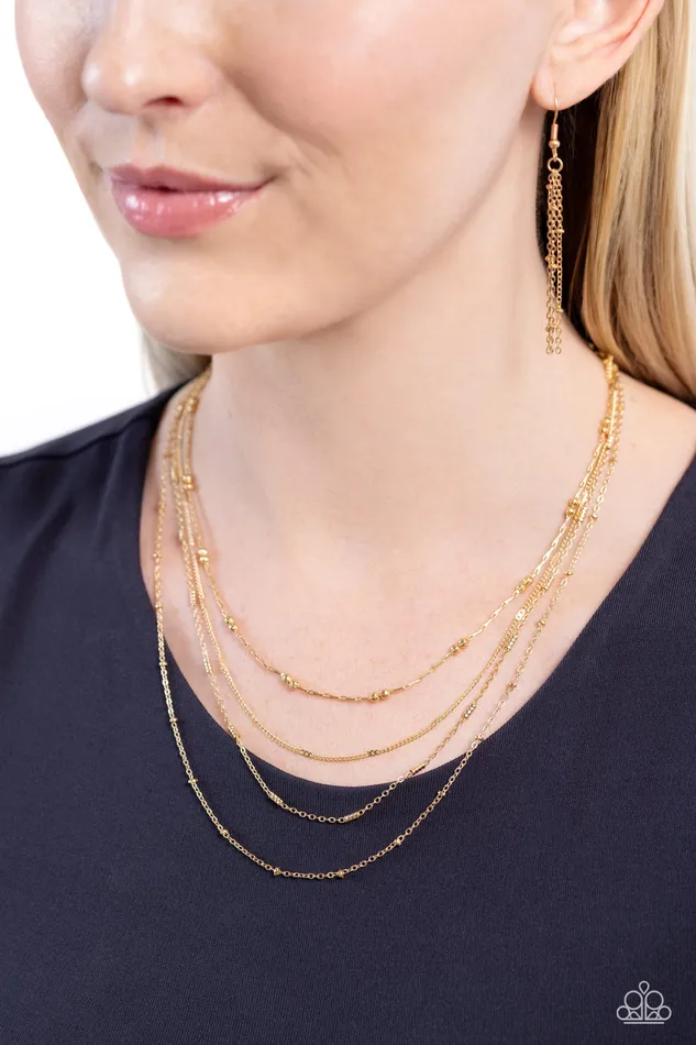 Paparazzi Accessories PreStyled Sets Studded Shimmer Gold