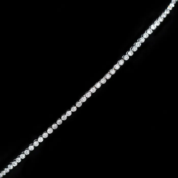 Paragon Mills Bracelets Estate 18K White Gold 150 CTW Diamond Bezel Bracelet 75