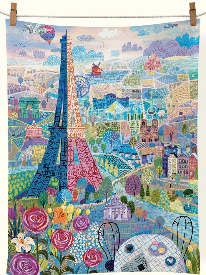 Paris Tea Towel WerkShoppe Earrings